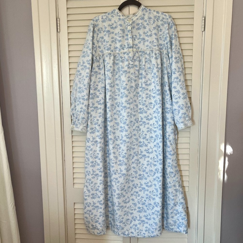 L.L. Bean nightgown flannel large toile deer women